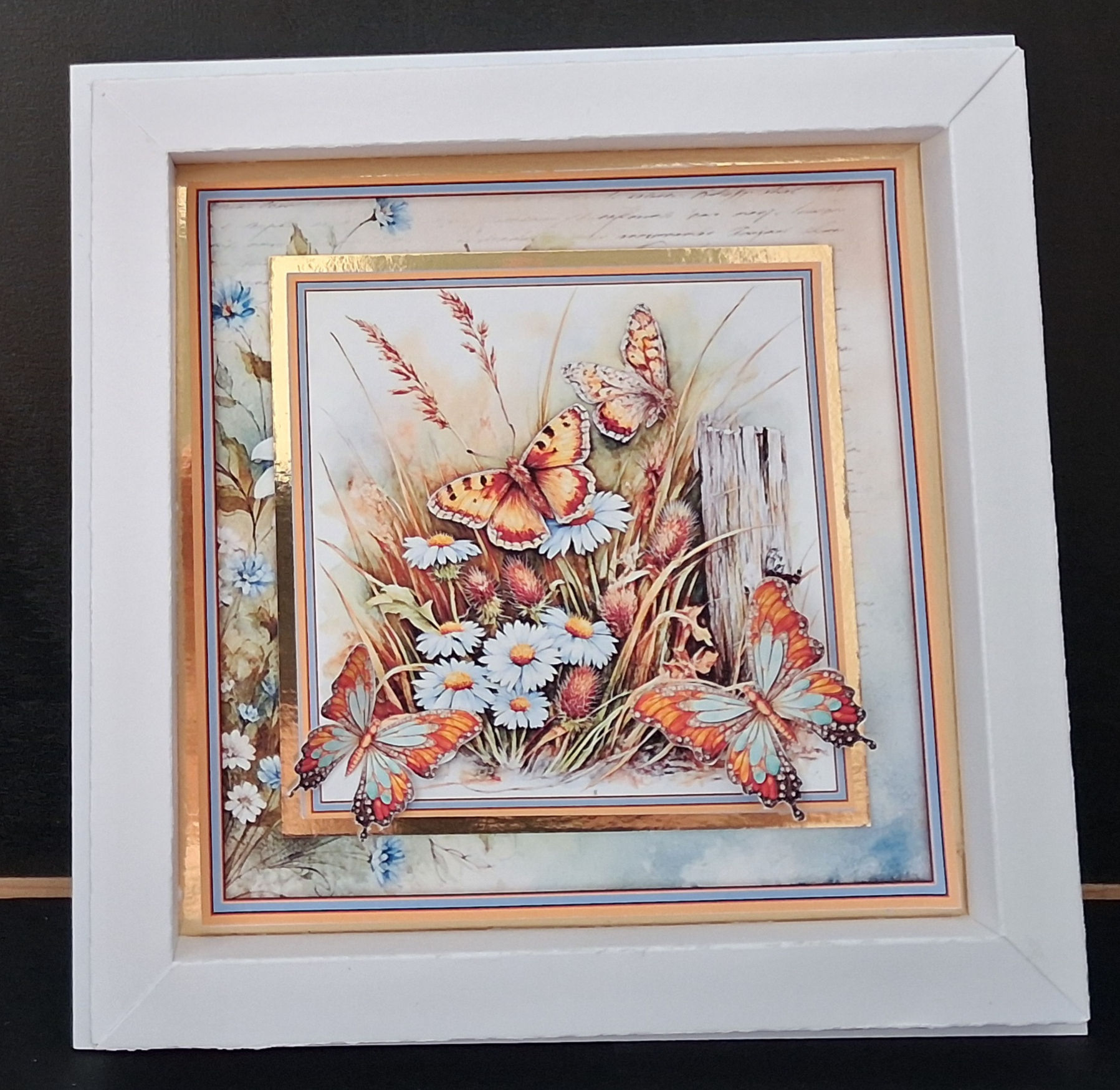 8x8 Butterfly frame card