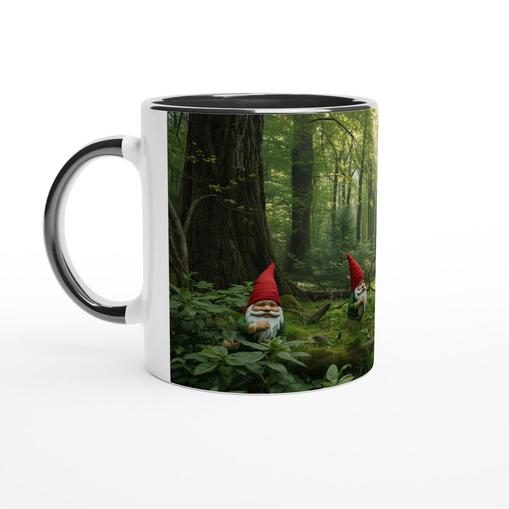 Weiße Keramiktasse 11oz mit Farbe an der Innenseite
