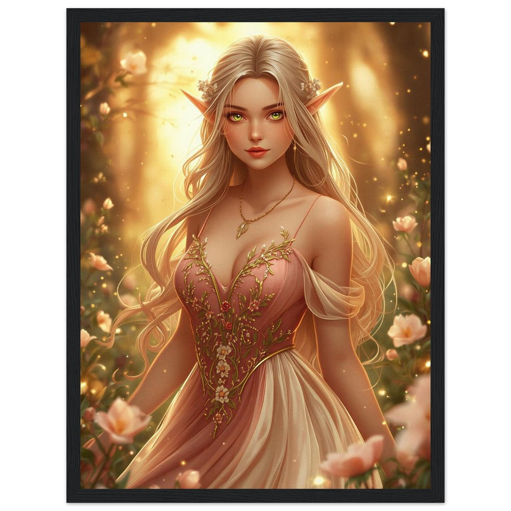 Premium-Poster aus mattem Papier mit Holzrahmen