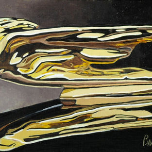 Colorful oil painting of automobile icon