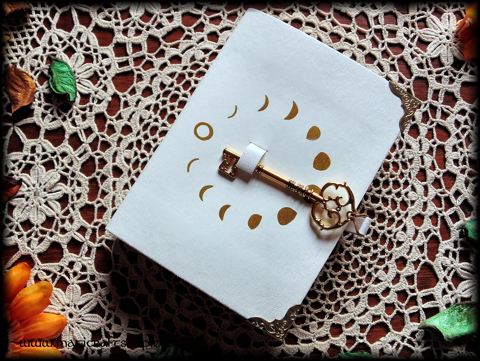 Thumbnail: Book of shadows MOON PHASES - SMALL size 16,2x11,8 cm