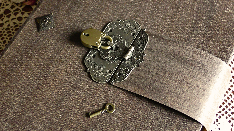 Thumbnail: Practical Magic Book of Shadows with lock Big size A4 31x22 cm