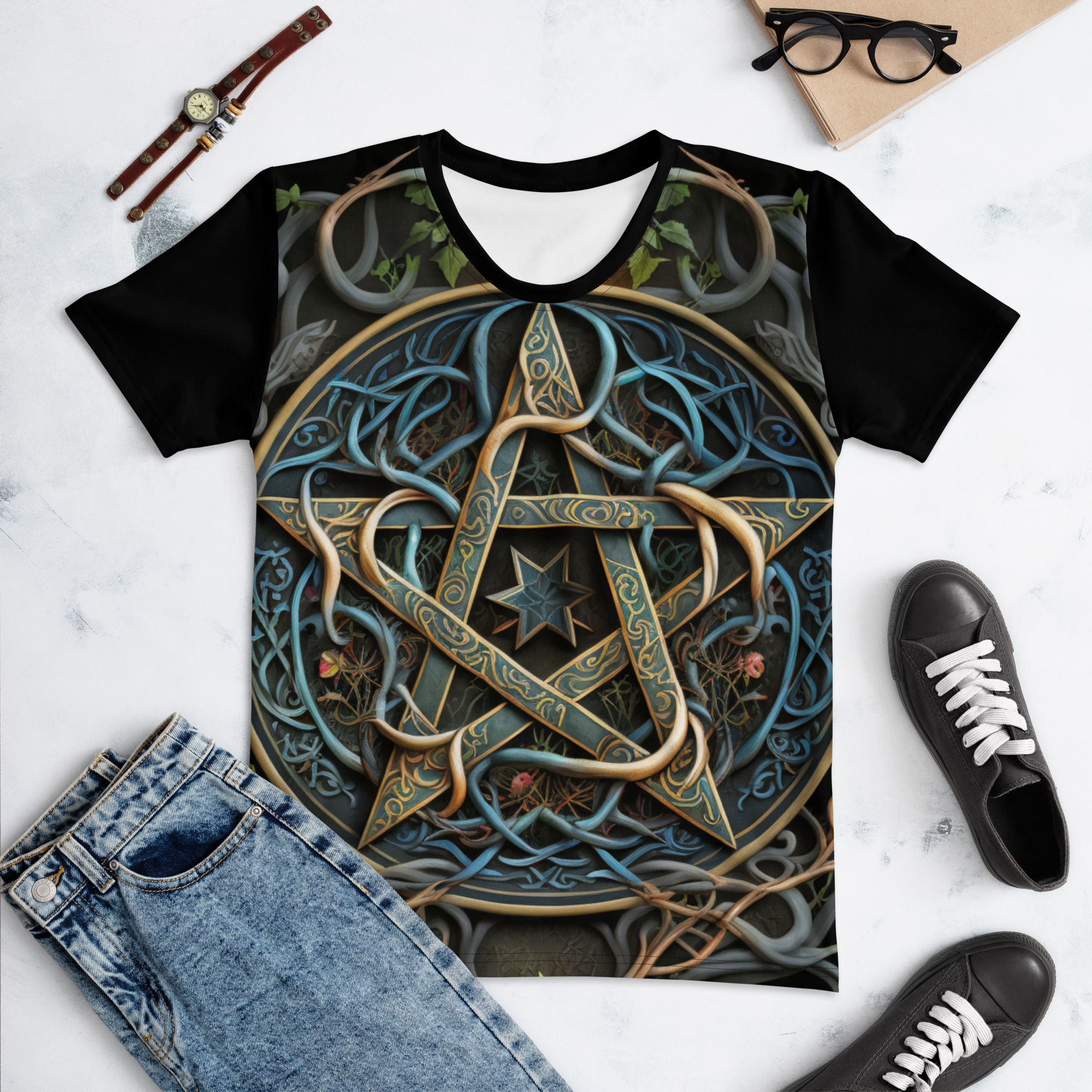 Celtic knot pentacle witch t-shirt - wicca clothing witchy t-shirts pentagram