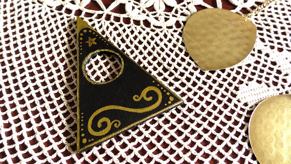 Thumbnail: Ouija Board HALLOWEEN with crow and pentacle - 21x29.7 cm A4 - decoupage m