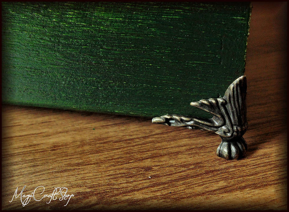 Thumbnail: ORIGINAL CHAREMED BOX with original book of shadows, wooden box and pendulum