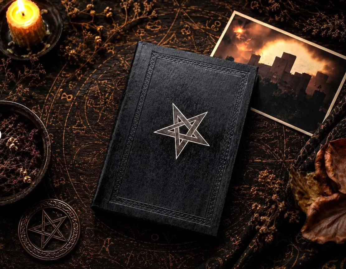 Night Gate Book Replica Inspired by The Ninth Gate | Occult Grimoire Prop |A5