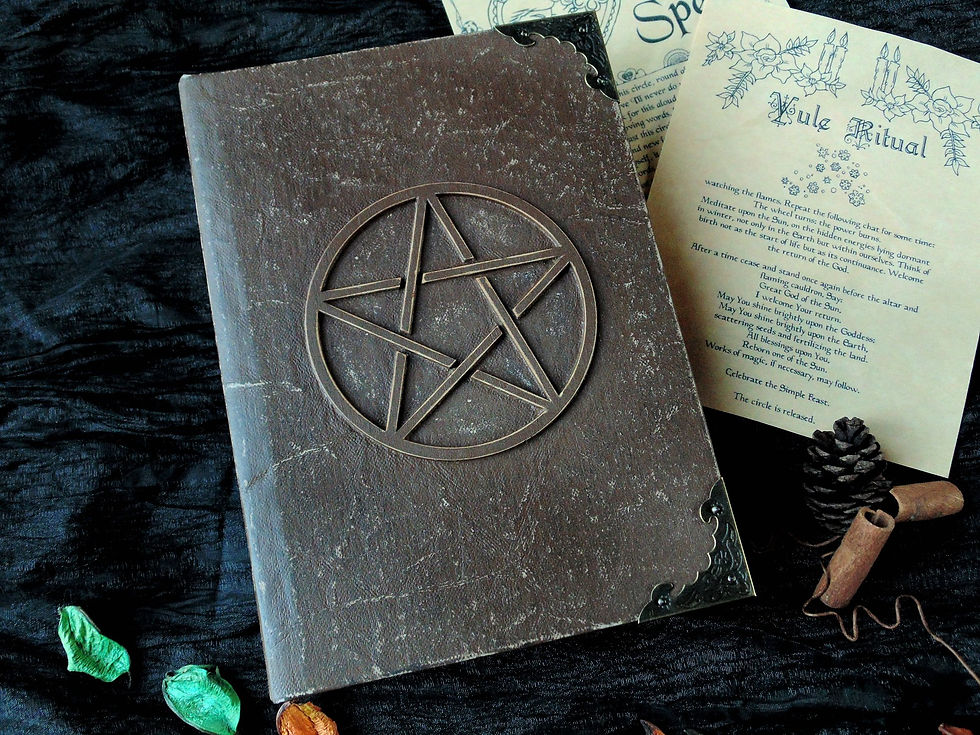 Thumbnail: PENTACLE Book of Shadows - MEDIUM size 22x16 cm