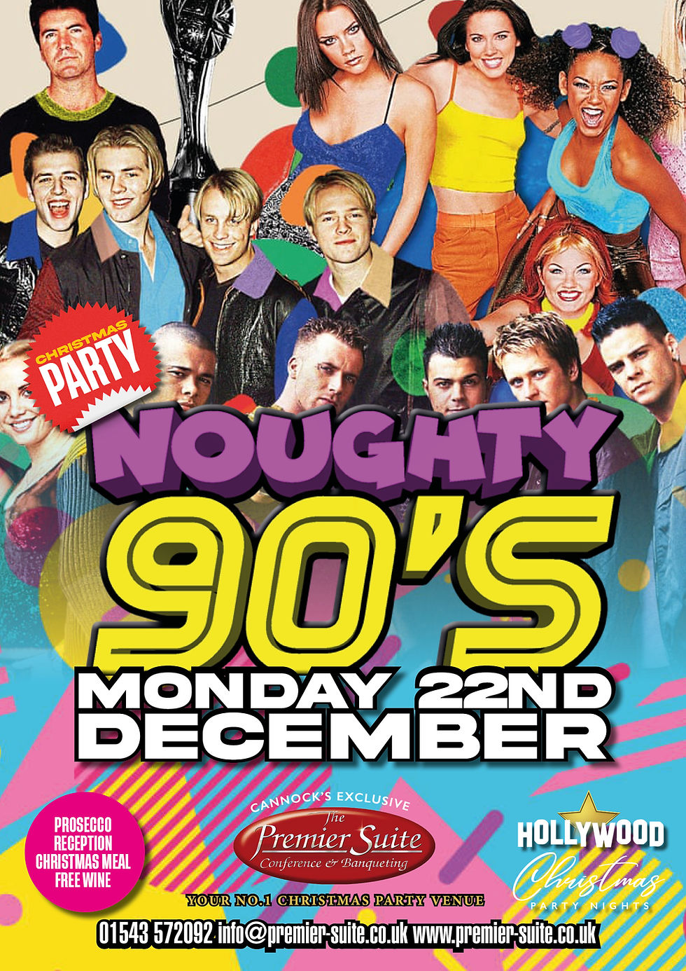 👾🎉 Naughty 90s Christmas Party Night at The Premier Suite, Cannock