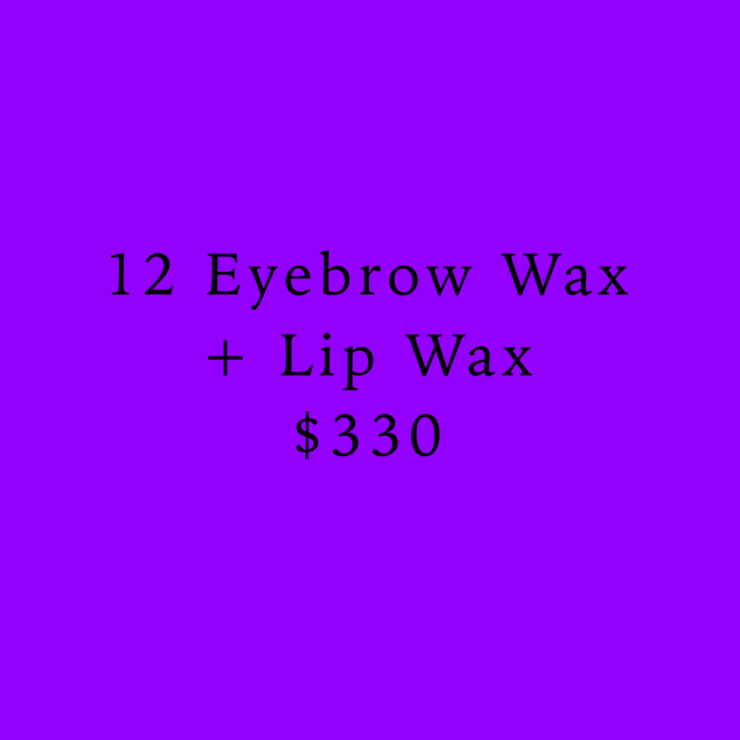 12 Eyebrow & Lip Waxes
