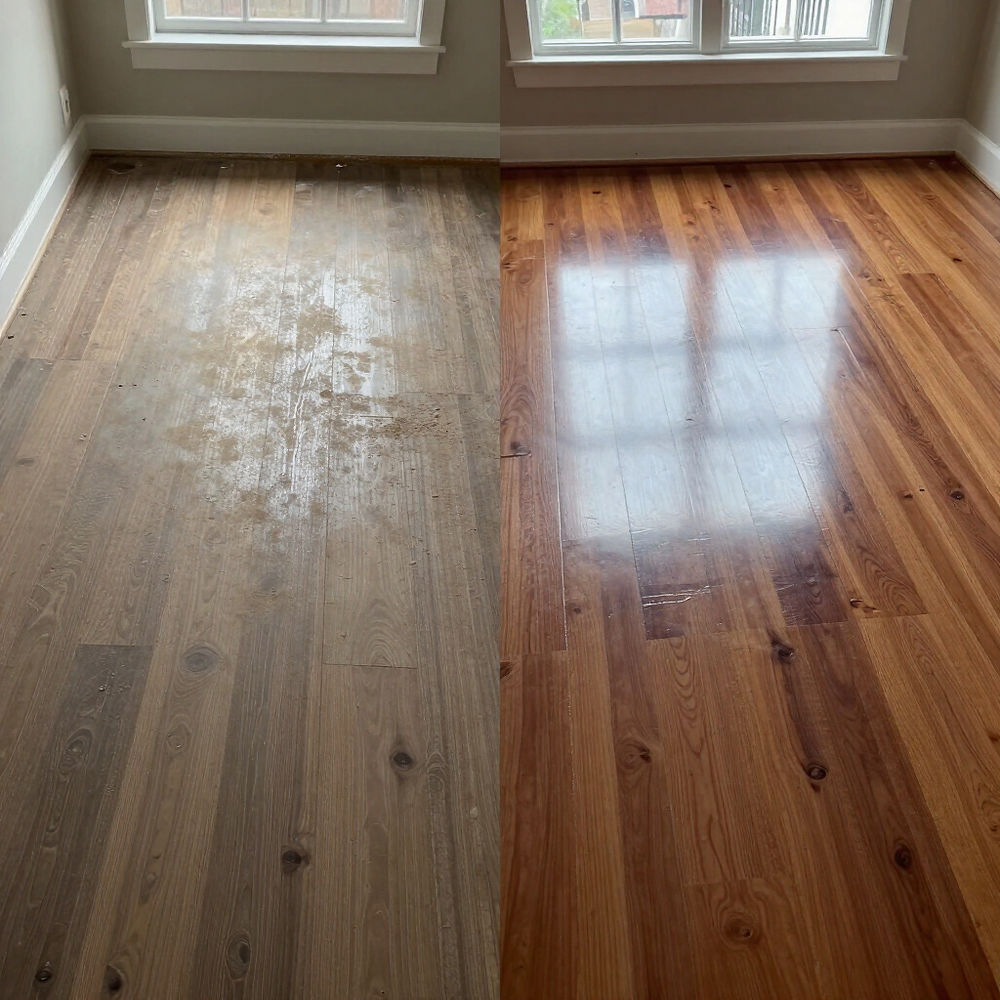clean hardwood floors after deep cleaning service