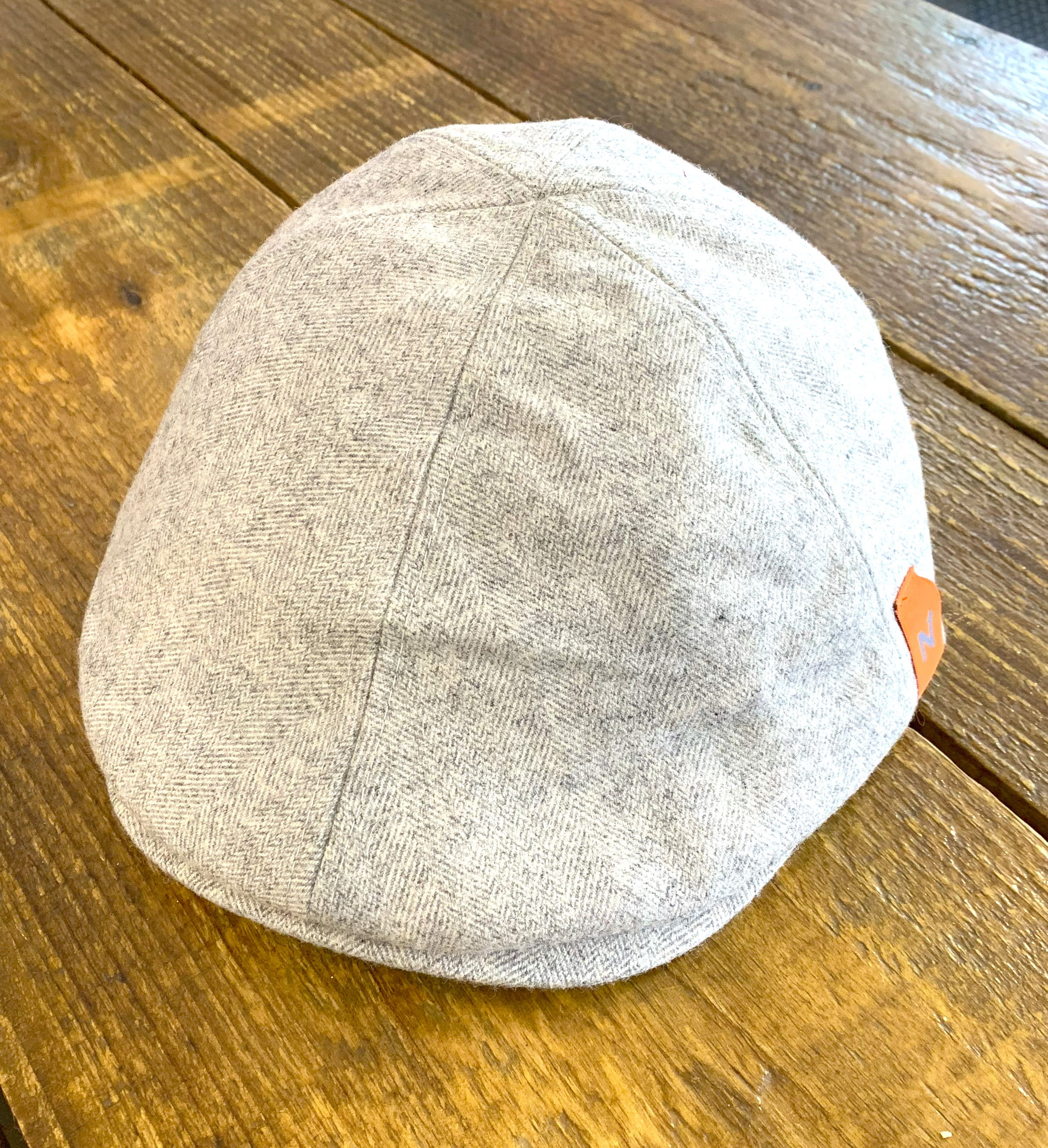 Light Wool Grey Flat Cap