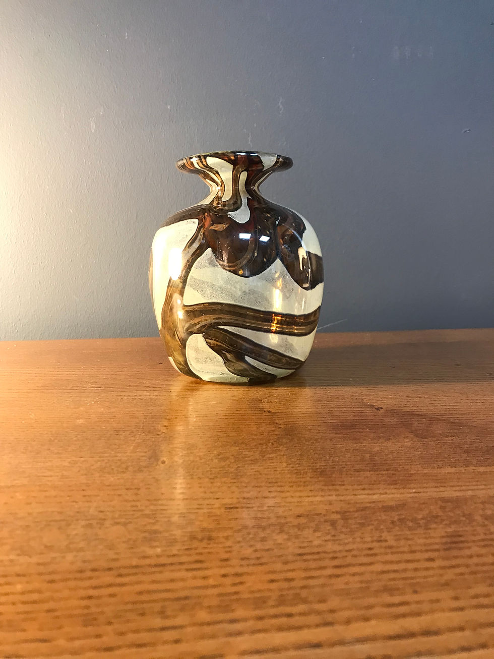 SIGNED 'MDINA' GLASS VASE