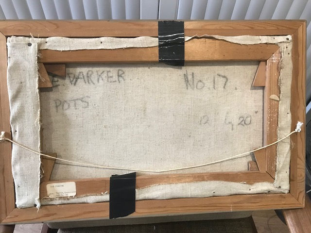 Mid-Century Original Abtract Oil Painting - by 'E.Parker'