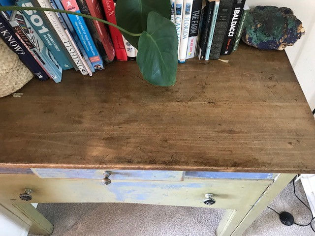 19th Century Antique French Walnut Painted washstand/sideboard/Console