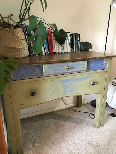 19th Century Antique French Walnut Painted washstand/sideboard/Console