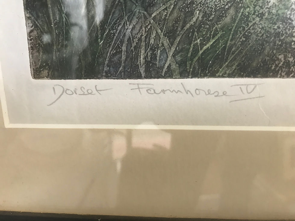 ORIGINAL COLOURED/WASHED ETCHING - BY 'MARGRET LEVINSON'