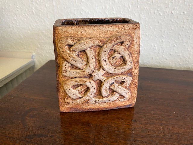 Thumbnail: Vintage Studio stoneware Cermaic Vase - by 'Quantock Design'