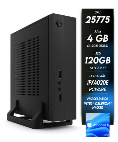 25775 - Minicomputador NTC Celeron Mini ITX Intel - 1202 PW