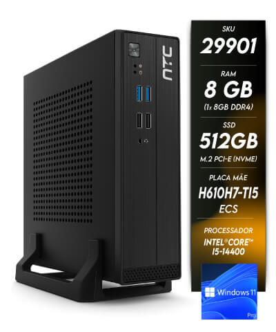 29901 - Minicomputador NTC Mini ITX II Intel - 8110 EC WIN11PRO