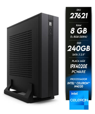 27621 - Minicomputador NTC Celeron Mini ITX Intel - 1102 PW - NTC