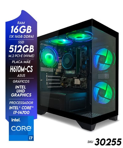 30255 - Computador Gamer NTC VULCANO Intel - AQ 2007 AS - NTC