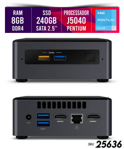 25636 - Minicomputador NTC NUC Intel - 1016 - NTC Computadores