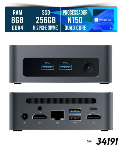 34191 - Computador Mini PC NTC 14N150-1101 WIN11PRO - NTC Computadores