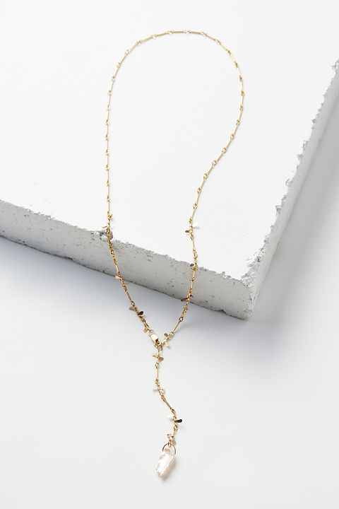 sweet pea ゴールドネックレス Sweet Pea Pearl Necklace | Zuzko Jewelry