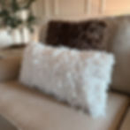 Allariz White Rectangle Cushion