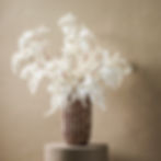 Cream Bamboo Leaf Branch