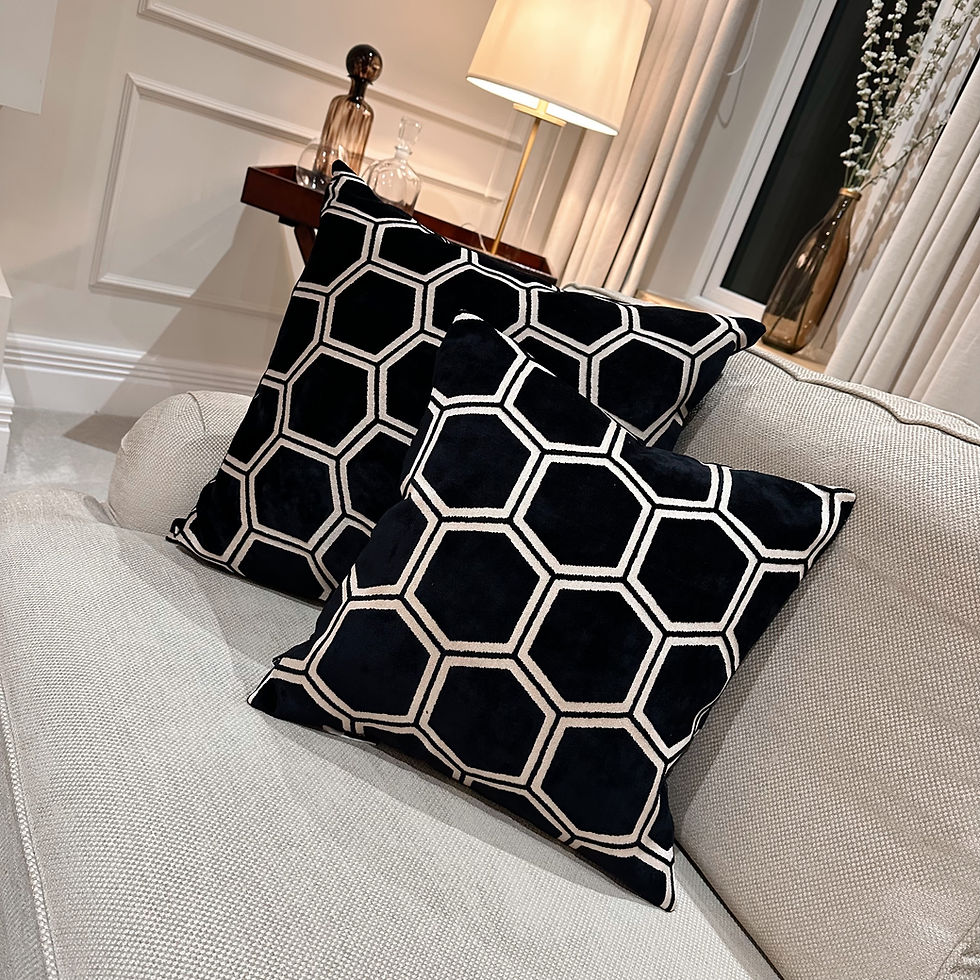 Thumbnail: Lavish Ivor Black Cushion 16"