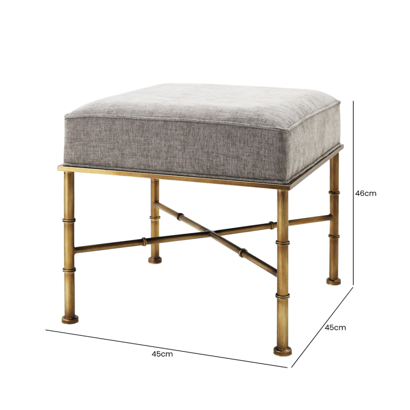 Lavish Taupe Ottoman
