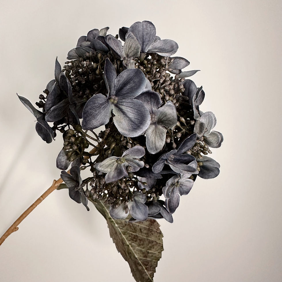 Budding Hydrangea Grey 52cm