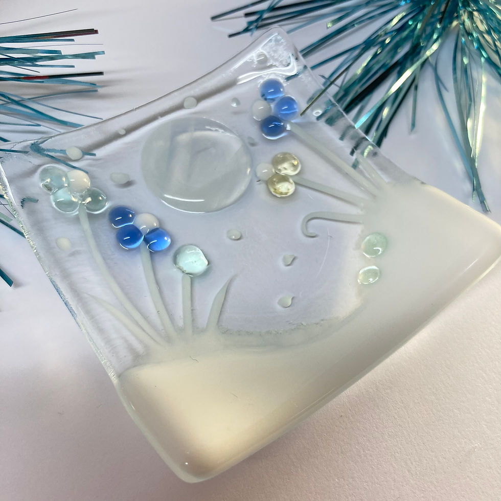 Thumbnail: Frosty Flower Meadow trinket dish