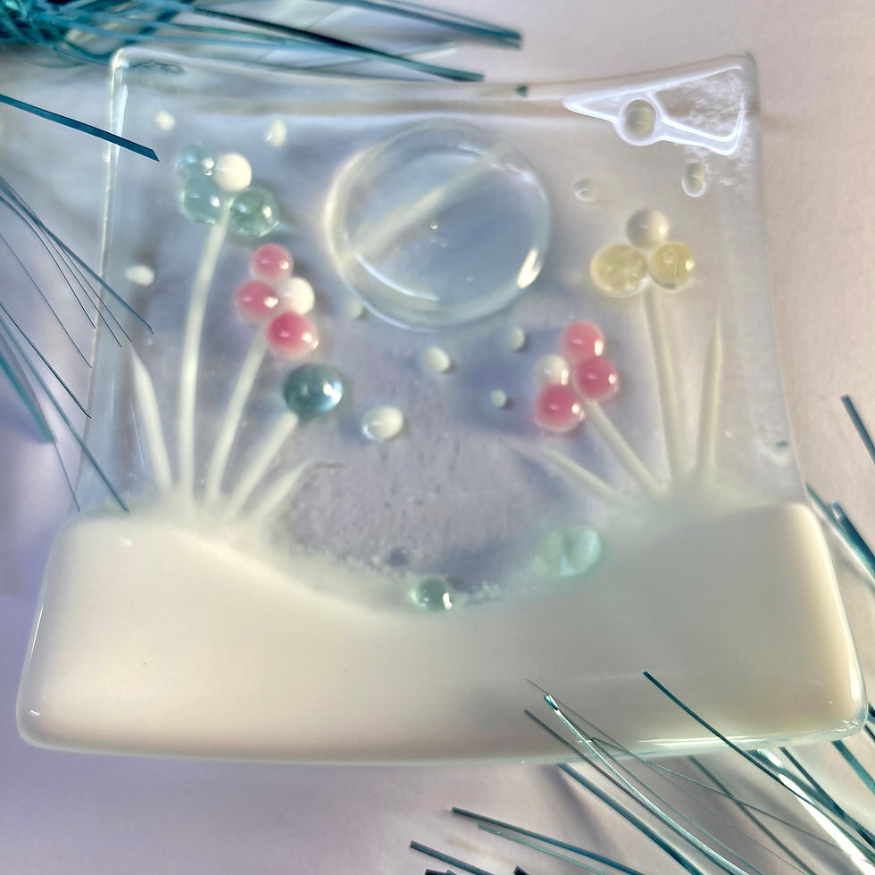 Thumbnail: Frosty Flower Meadow trinket dish