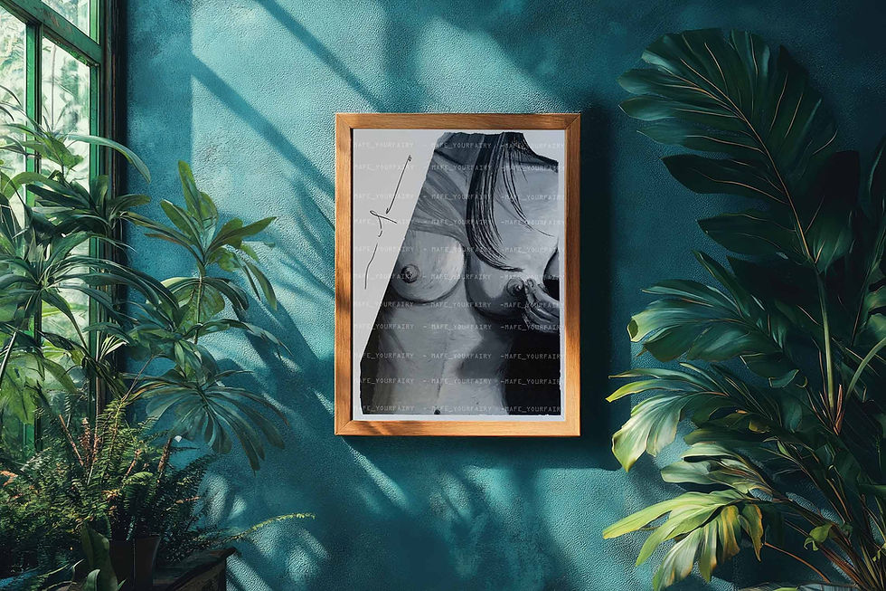 PASTEL A L'HUILE - FEMME NUE