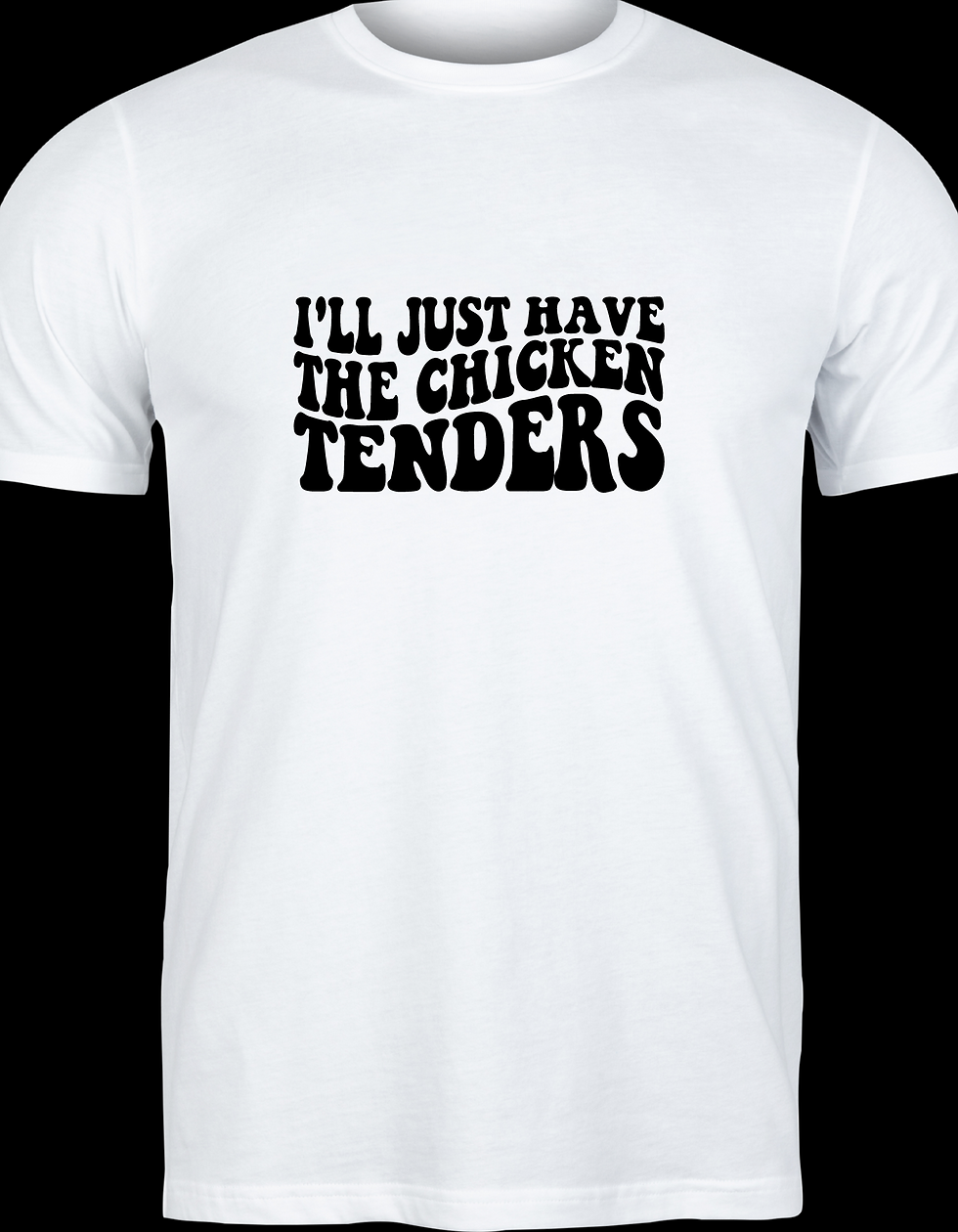 I'll Just Have the Chicken Tenders Graphic Tee/Crewneck in Groovy Print