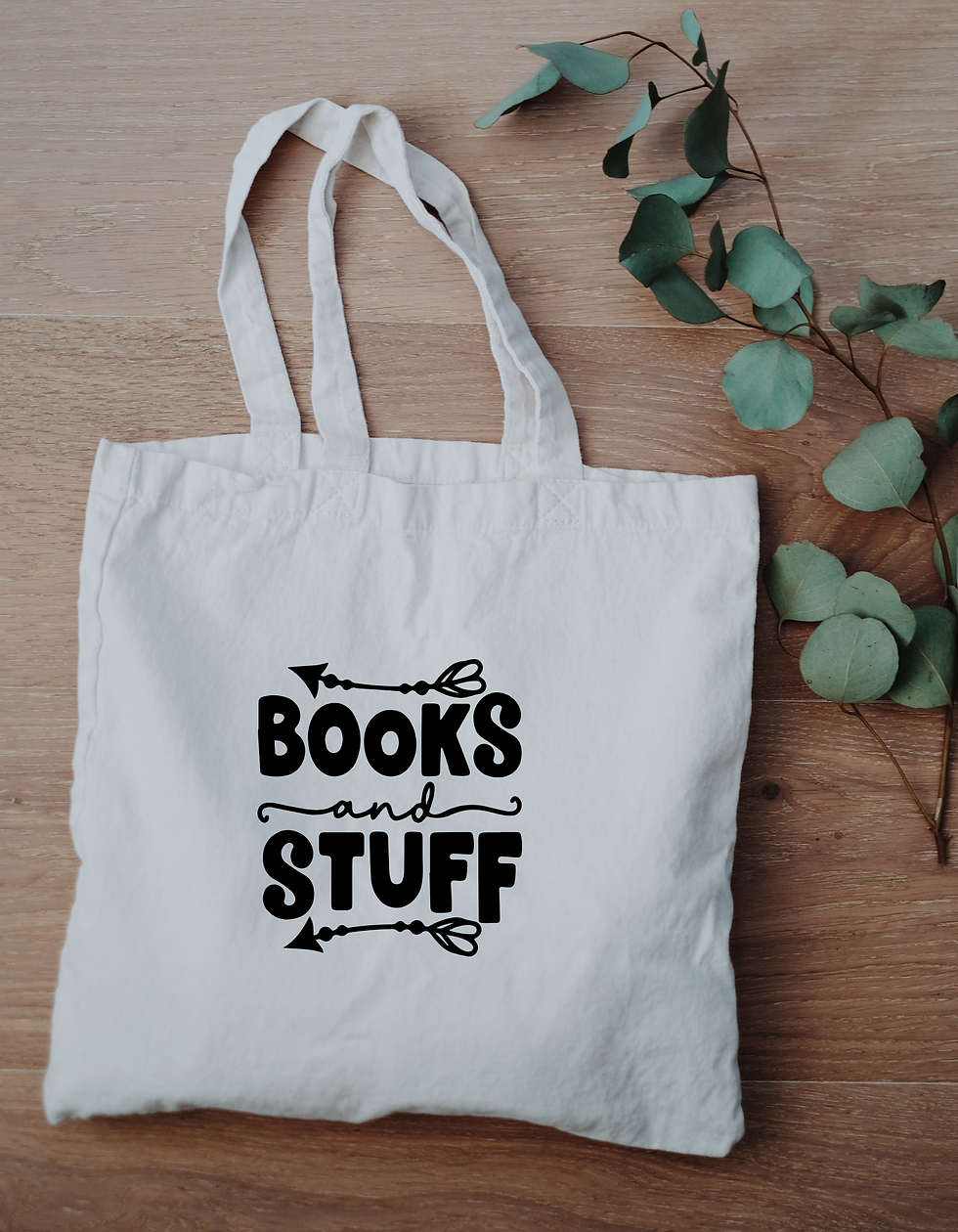 Books and Stuff Canvas Tote Bag