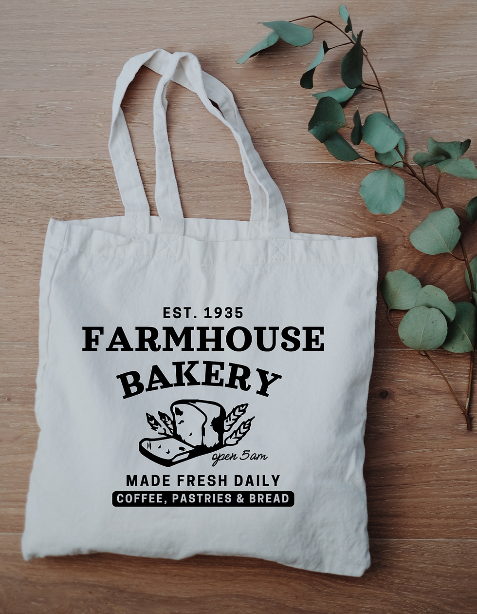 Farmhouse Bakery Canvas Tote Bag