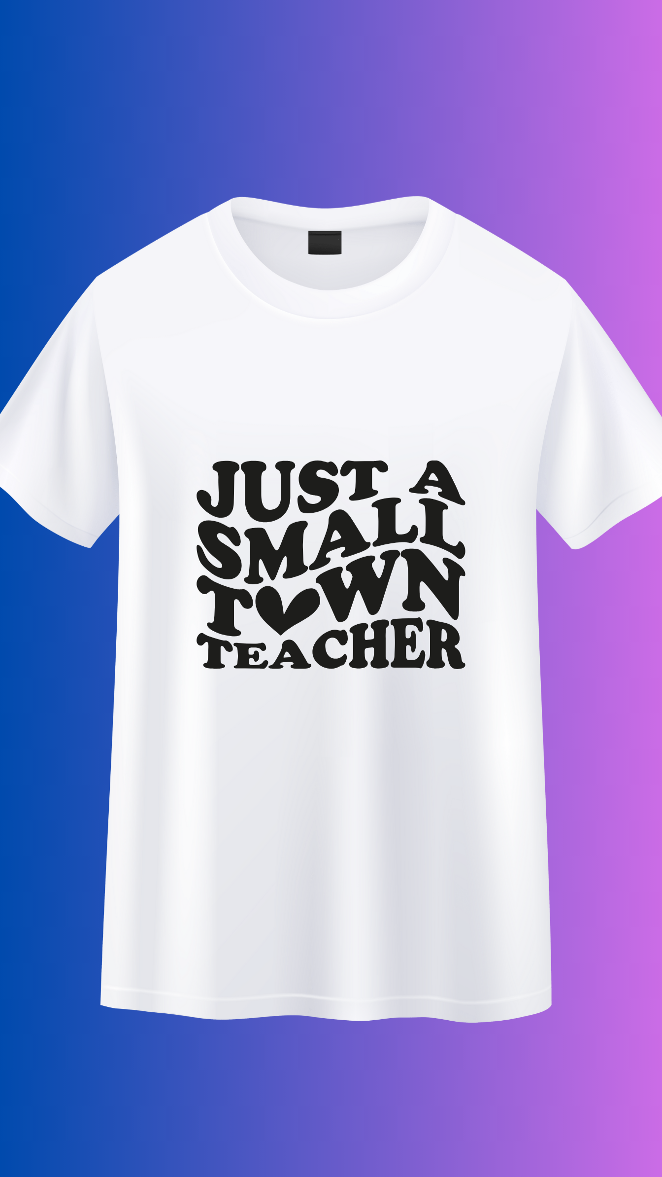 Just a Small Town Teacher Heart Tee/Crewneck
