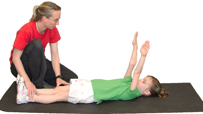 Sit-Ups With Arms Straight and Legs Straight and Stabilized