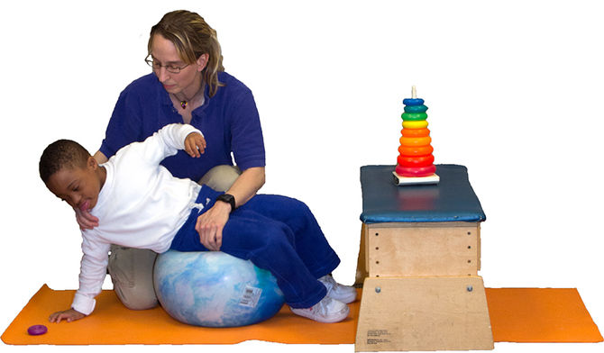 Wheelbarrow Sit ups from Sitting on a Ball