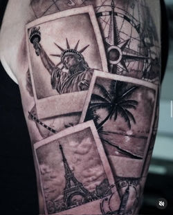 realistisches Polaroid Tattoo