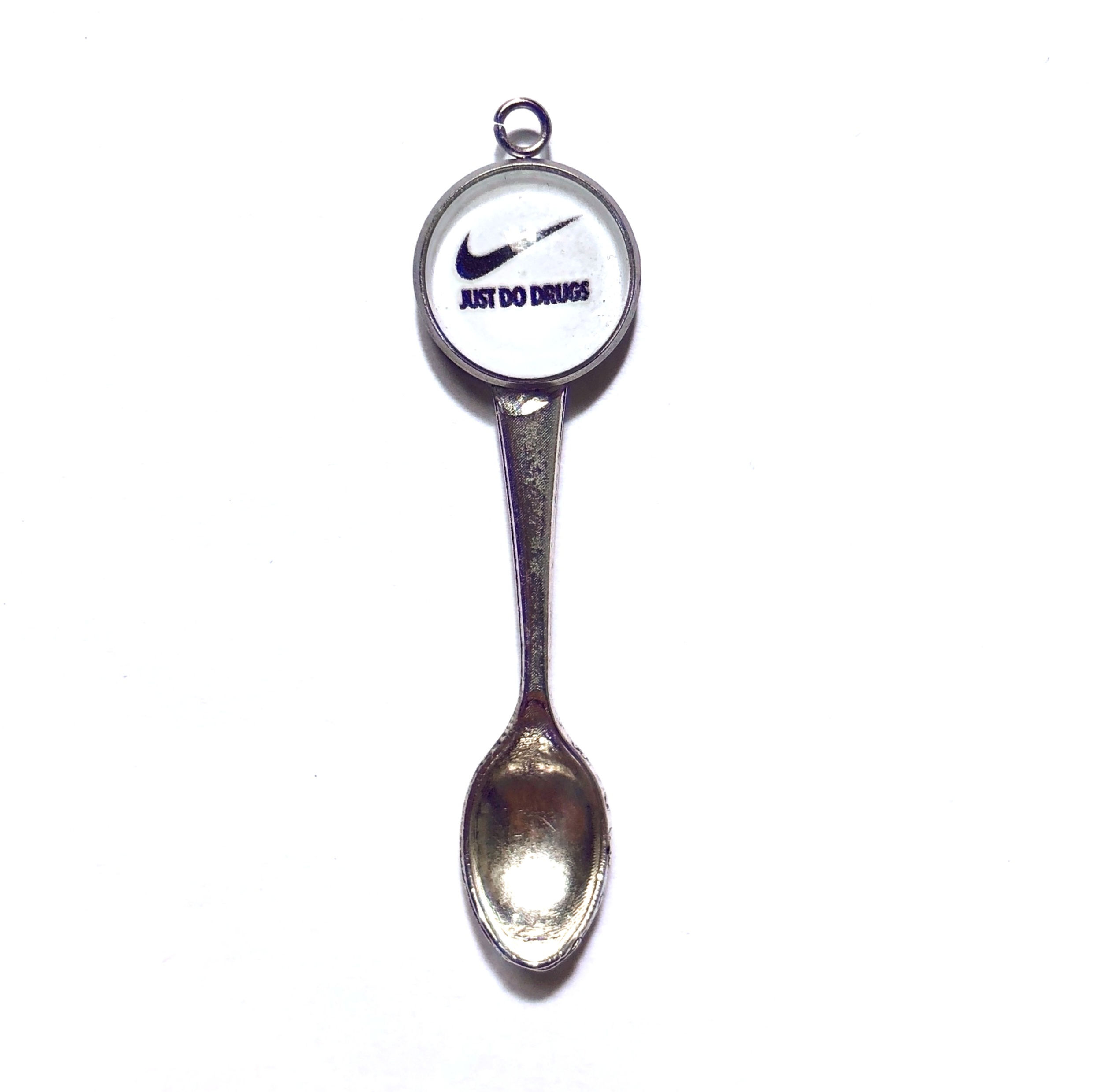 Just Do Drugs Spoon. Available as necklace or keyring.