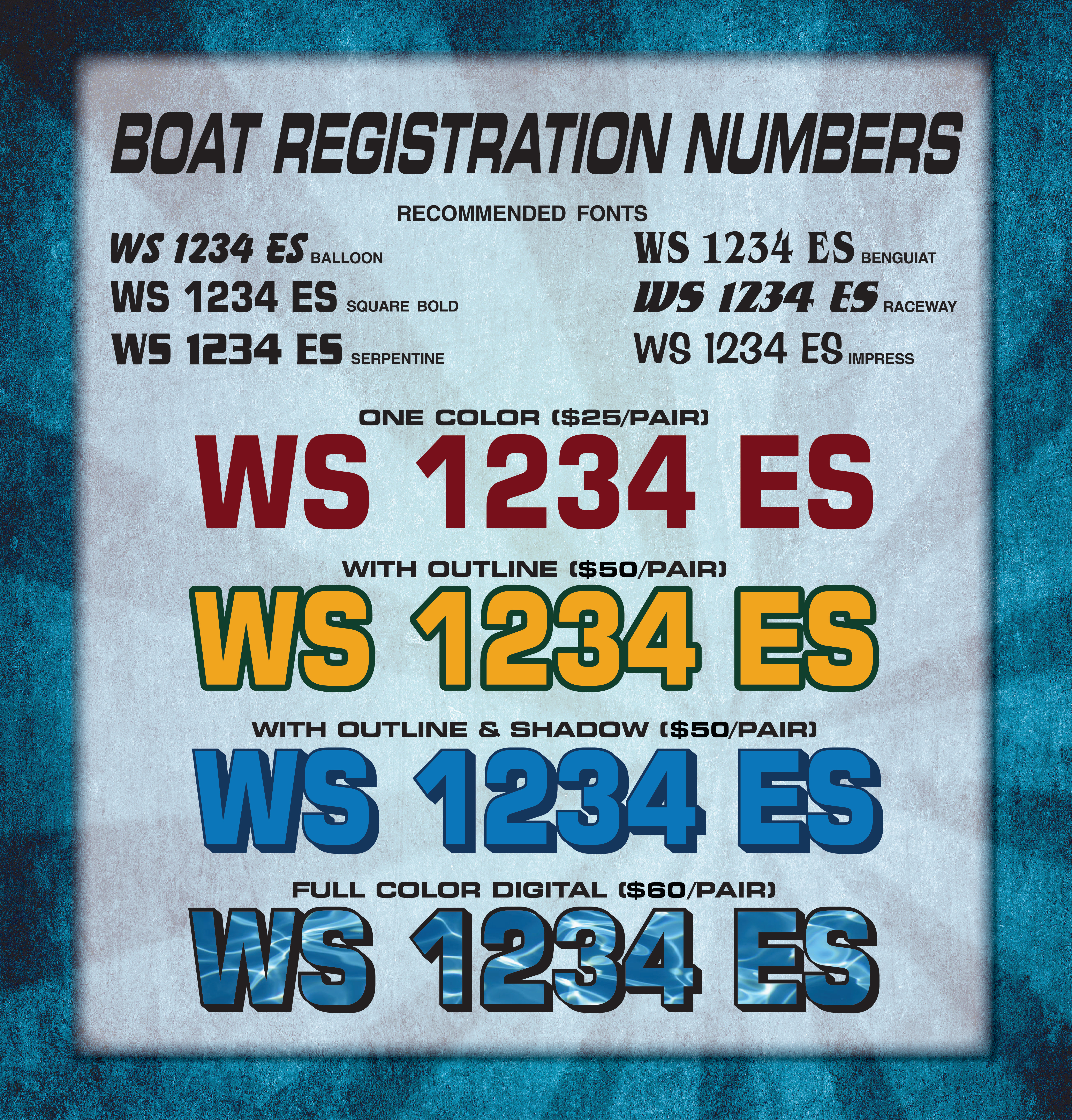 Boat Registration Numbers