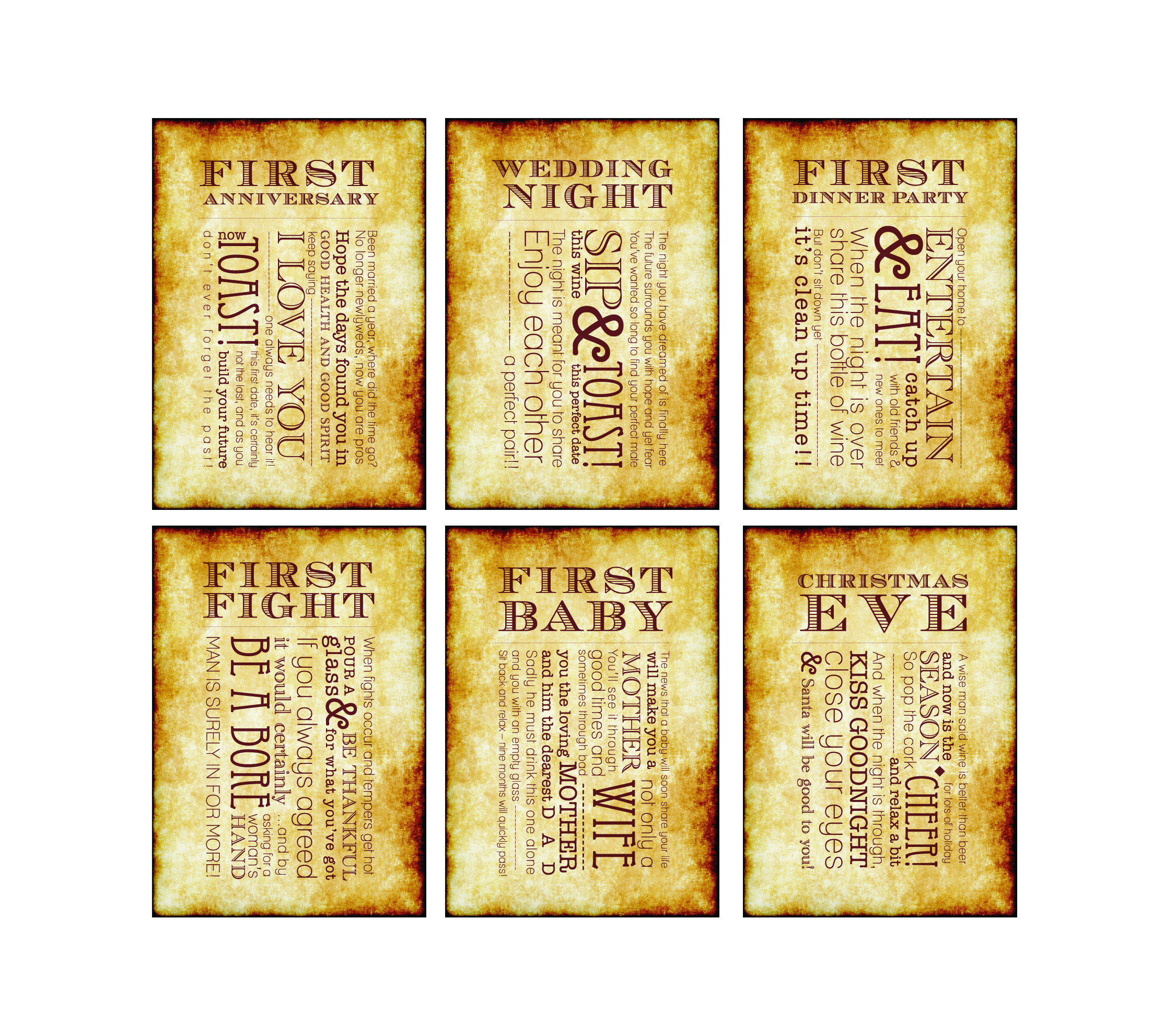 firsts wine decals