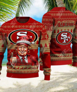 San Francisco 49ers Christmas Donald Trump Knitted Sweater