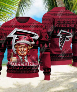 Atlanta Falcons Christmas Donald Trump Knitted Sweater