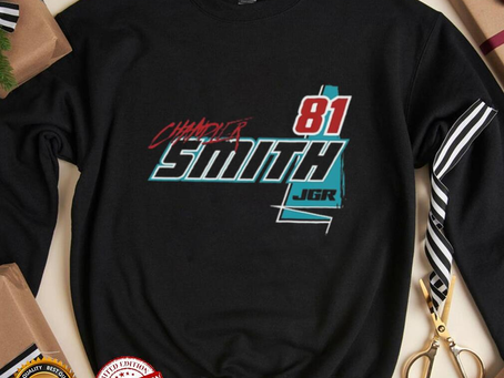 Men’s Joe Gibbs Racing Team Collection Black Chandler Smith Quick Tie Car T Shirt