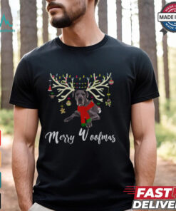 Christmas Dog Lover Gift Shirt, Merry Woofmas Great Dane Reindeer